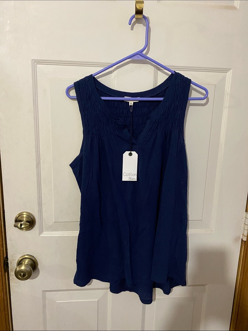 Cotton Bleu Sleeveless Top M NWT
